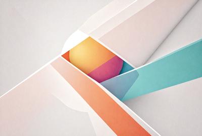 The primary subject of the image is a colorful, abstract artwork featuring a combination of orange, blue, and pink colors. The setting is a white background, which provides a clean and minimalist appearance. The visual style is a mix of digital art and illustration, creating a unique and eye-catching design. The overall atmosphere is vibrant and lively, with the colors and patterns creating a sense of movement and energy.