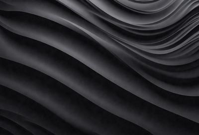 The primary subject of the image is a black and white pattern, which appears to be a digital art or illustration. The setting is a black background, and the visual style is a combination of a photo and a pattern. The dominant colors are black and white, creating a mood of simplicity and elegance.