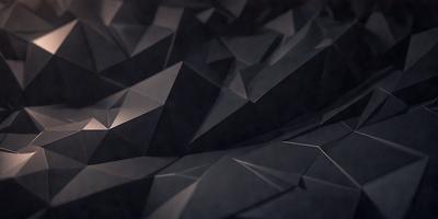 The primary subject of the image is a black and white geometric pattern. The setting is a dark background, which contrasts with the pattern. The visual style is a combination of a photo and digital art, creating a unique and intricate design. The colors and mood of the image are predominantly dark and moody, with the black and white pattern adding a sense of depth and complexity to the overall composition.