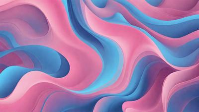 The primary subject of the image is a colorful, abstract artwork featuring a mix of pink, blue, and purple hues. The setting is a blue and pink background, which adds to the vibrant atmosphere of the artwork. The visual style is a combination of digital art and illustration, creating a unique and eye-catching piece. The colors and mood of the artwork are lively and energetic, making it an engaging and captivating piece of art.