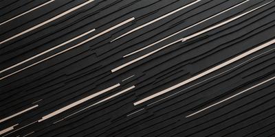 The primary subject of the image is a black and white patterned wall. The setting is a black background, and the visual style appears to be a combination of a photo and digital art. The dominant colors are black and white, creating a bold and striking atmosphere.