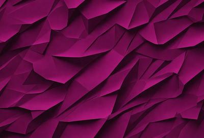 The primary subject of the image is a purple wall with a pattern of folded paper. The setting is a room with a purple wall, and the visual style is a combination of digital art and illustration. The dominant colors are purple and pink, creating a warm and inviting atmosphere.