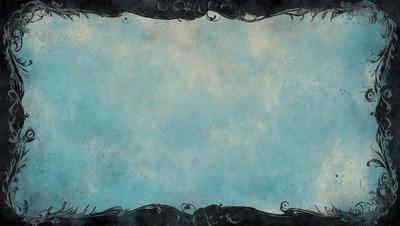The primary subject of the image is a blue background with a white frame. The setting is a blue sky, and the visual style is a combination of digital art and illustration. The colors and mood of the image are predominantly blue and calm, creating a serene atmosphere.