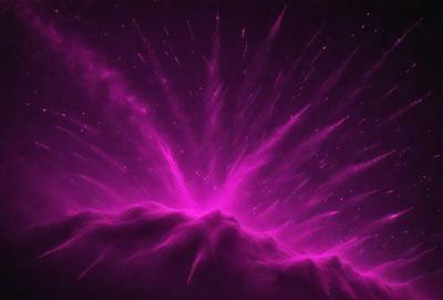 The primary subject of the image is a purple, pink, and white cloud with a purple background. The cloud is surrounded by a purple sky, and it appears to be a digital art or illustration. The visual style gives the image a vibrant and colorful atmosphere, with the cloud being the main focus of the scene.