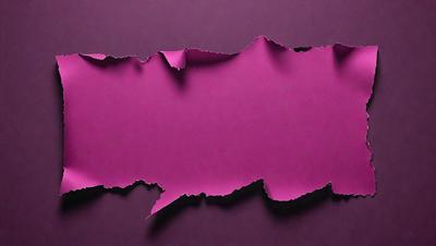 The primary subject of the image is a piece of purple paper with a hole in it. The paper is placed on a purple background, giving the scene a distinctive color scheme. The visual style of the image is a close-up of the paper, emphasizing its texture and the hole in it. The colors and mood of the image are predominantly purple, creating a calm and serene atmosphere.