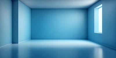 The primary subject of the image is a blue wall. The setting is a room with a blue wall, and the visual style is a photo. The dominant colors are blue, and the overall atmosphere is calm and serene.