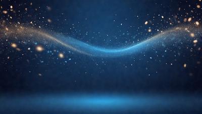 The primary subject of the image is a blue, swirling, and curved line that resembles a wave or a flowing river. The setting is a dark blue background, which creates a contrasting and dramatic effect. The visual style is a digital art or illustration, as the line appears to be digitally created or manipulated. The colors and mood of the image are predominantly dark and moody, with the blue line being the main focal point.