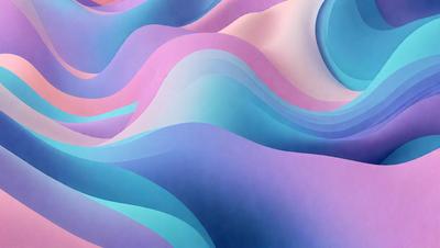 The primary subject of the image is a colorful, abstract design featuring a mix of blue, pink, and purple hues. The setting is a blue and purple background, which complements the vibrant colors of the design. The visual style appears to be a combination of digital art and illustration, creating a unique and eye-catching pattern. The overall atmosphere is lively and energetic, with the colors and patterns evoking a sense of movement and dynamism.