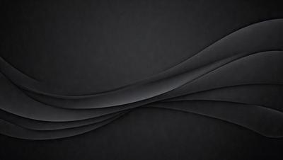 The primary subject of the image is a black background with a white line or curve. The setting is a dark room, and the visual style appears to be a digital art or illustration. The dominant colors are black and white, creating a minimalist and modern atmosphere.