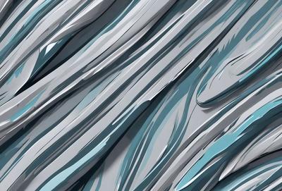 The primary subject of the image is a large, intricate, and detailed design of a wave. The setting is a blue background, which complements the design. The visual style is a combination of digital art and illustration, creating a unique and captivating piece. The dominant colors are blue and white, giving the image a calm and serene atmosphere.