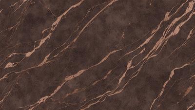 The primary subject of the image is a brown marble countertop. The setting is a kitchen, with the countertop being the main focus of the scene. The visual style is a close-up of the marble countertop, showcasing its texture and pattern. The colors and mood of the image are warm and natural, with the brown marble providing a sense of elegance and sophistication.