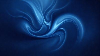The primary subject of the image is a blue, swirling, and flowing pattern. The setting is a dark blue background, which contrasts with the swirling pattern. The visual style appears to be a digital art or illustration, as the swirling pattern is created with a computer or digital tool. The colors and mood of the image are predominantly dark and moody, with the blue swirls creating a sense of depth and movement.