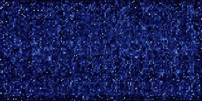 The primary subject of the image is a blue background with a pattern of bright blue lights. The setting appears to be a dark space, possibly a night sky or a dark room. The visual style of the image is digital art, as it features a blue background with a pattern of bright blue lights. The colors and mood of the image are predominantly blue, creating a calm and serene atmosphere.