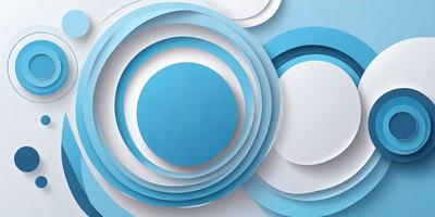 The primary subject of the image is a blue circle, which is the main object, scene, or focus of the image. The setting is a white background, and the visual style is a digital art or illustration. The dominant colors are blue and white, creating a calm and serene atmosphere.