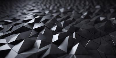 The primary subject of the image is a close-up of a black and white geometric pattern. The setting is a black background, which contrasts with the pattern. The visual style is a combination of digital art and illustration, creating a unique and intricate design. The dominant colors are black and white, giving the image a classic and timeless appearance.