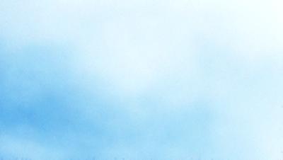 The primary subject of the image is a cloudy blue sky. The setting is a vast, open space with no visible landmarks or objects. The visual style is a natural, outdoor scene. The colors and mood are predominantly blue and calm, with a hint of tranquility.