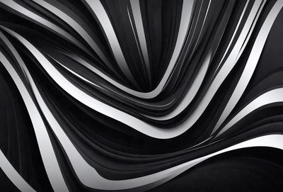 The primary subject of the image is a black and white pattern, which appears to be a digital art or illustration. The setting is a black background, and the visual style is a combination of a photo and a pattern. The dominant colors are black and white, creating a classic and timeless atmosphere.