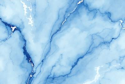 The primary subject of the image is a blue and white swirl pattern, which is the main object, scene, or focus of the image. The setting or background features a blue and white marbled surface, which adds to the visual style of the image. The overall atmosphere is calm and serene, with the blue and white colors creating a sense of tranquility.