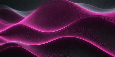 The primary subject of the image is a pink and purple wave-like pattern. The setting is a dark background, which contrasts with the vibrant colors of the wave. The visual style appears to be a combination of digital art and illustration, creating a unique and eye-catching design. The dominant colors are pink and purple, giving the image a lively and energetic atmosphere.