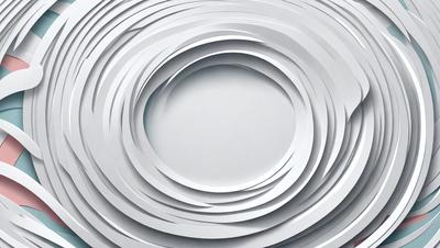 The primary subject of the image is a large, circular, white object, which appears to be a piece of paper or a piece of art. The setting is a white background, which provides a clean and minimalistic environment for the object. The visual style is a combination of photo and digital art, as the object is captured in a close-up shot, and the background is white, which gives the impression of a digital artwork. The colors and mood of the image are predominantly white, creating a sense of simplicity and cleanlin