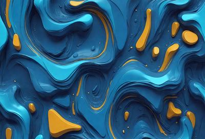 The primary subject of the image is a blue and yellow swirling pattern, which appears to be a digital art or illustration. The setting is a blue and yellow background, creating a vibrant and lively atmosphere. The visual style is a mix of digital art and illustration, with the swirling pattern being the main focus of the image. The colors and mood convey a sense of energy and movement, with the blue and yellow colors adding a sense of warmth and liveliness to the scene.