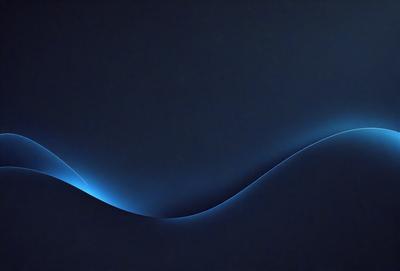 The primary subject of the image is a blue wave, which is the main object, scene, or focus of the image. The setting or background is a dark blue wall, and the visual style appears to be a digital art or illustration. The dominant colors in the image are blue and black, creating a calm and serene atmosphere.