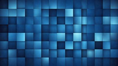 The primary subject of the image is a blue and white checkered pattern. The setting is a blue background, and the visual style appears to be a digital art or illustration. The dominant colors are blue and white, creating a calm and soothing atmosphere.