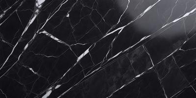 The primary subject of the image is a marble countertop with a black and white pattern. The setting is a kitchen, and the visual style is a close-up of the countertop. The colors and mood of the image are predominantly black and white, giving it a classic and elegant appearance.