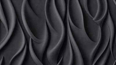 The primary subject of the image is a black and white patterned wallpaper. The setting is a black background, which emphasizes the pattern and texture of the wallpaper. The visual style is a close-up of the wallpaper, showcasing its intricate design. The colors and mood of the image are predominantly black and white, giving it a classic and elegant appearance.