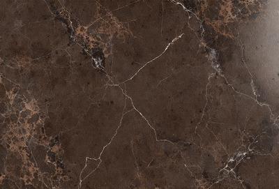 The image features a brown marble tile with a pattern of white veins. The marble tile is the primary subject, and it is set against a brown background. The visual style of the image is a close-up of the marble tile, showcasing its unique texture and pattern. The colors in the image are predominantly brown and white, creating a warm and natural atmosphere.