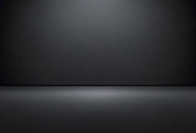 The primary subject of the image is a black wall. The setting is a dark room, and the visual style is a black and white photo. The colors and mood of the image are predominantly dark and moody, with the black wall serving as the focal point.