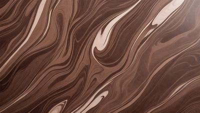 The primary subject of the image is a wooden surface with a unique and intricate pattern. The setting is a close-up view of the wooden surface, showcasing the detailed design. The visual style is a close-up of the wooden surface, which gives a sense of depth and texture. The colors and mood of the image are predominantly brown, creating a warm and natural atmosphere.