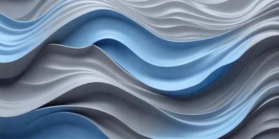The primary subject of the image is a large, curved, and wavy blue surface, which appears to be a wave or a water-like texture. The setting is a white background, which contrasts with the blue surface. The visual style is a combination of photo and digital art, creating a unique and artistic representation of the blue wave. The colors and mood of the image are predominantly blue, with a sense of depth and movement, giving the impression of a dynamic and fluid surface.