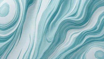 The primary subject of the image is a blue and white patterned wallpaper. The setting is a bathroom, as indicated by the presence of a blue and white tiled wall. The visual style is a digital art, as the image appears to be a digital painting or illustration. The dominant colors are blue and white, creating a calm and soothing atmosphere.