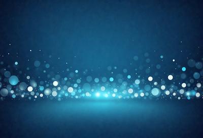 The primary subject of the image is a blue background with a pattern of white lights. The setting is a dark background, and the visual style is a digital art or illustration. The colors and mood of the image are predominantly blue and dark, creating a sense of depth and contrast.