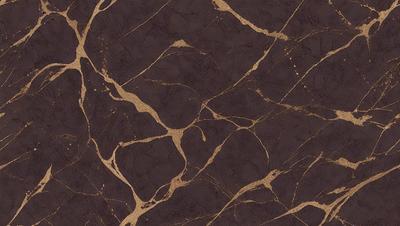 The primary subject of the image is a marble wall with a gold-colored pattern. The setting is a room with a brown color scheme. The visual style is a close-up of the marble wall, showcasing the intricate gold pattern. The colors and mood of the image are warm and elegant, with the gold pattern adding a touch of luxury to the marble wall.