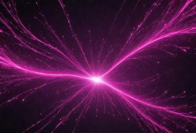 The primary subject of the image is a bright pink light, which appears to be a neon light or a light source with a pink hue. The light is surrounded by a purple background, creating a visually striking contrast. The visual style of the image is a close-up of the light source, emphasizing its vibrant color and unique appearance. The colors and mood of the image are predominantly pink and purple, giving it a warm and inviting atmosphere.