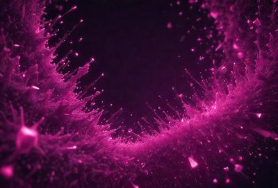 The primary subject of the image is a purple, pink, and white swirl pattern. The setting is a dark background, which contrasts with the vibrant colors of the swirl pattern. The visual style appears to be a combination of digital art and illustration, creating a unique and eye-catching design. The dominant colors in the image are purple, pink, and white, giving the scene a lively and energetic atmosphere.