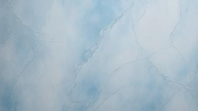 The primary subject of the image is a blue and white marble wall. The setting is a room with a blue and white marble wall, which serves as the background. The visual style is a photo, capturing the intricate details of the marble wall. The colors and mood of the image are predominantly blue and white, creating a calm and elegant atmosphere.