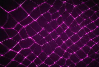 The primary subject of the image is a purple background with a pattern of pink and purple lights. The setting is a dark background, which contrasts with the brightly lit pattern. The visual style is a combination of digital art and illustration, creating a unique and eye-catching design. The colors and mood of the image are predominantly purple and pink, giving it a warm and inviting atmosphere.