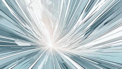 The primary subject of the image is a bright light, which appears to be a lightning bolt or a beam of light. The light is illuminating a tunnel-like structure, creating a sense of depth and movement. The setting is a dark background, which contrasts with the bright light, emphasizing its intensity. The visual style of the image is a combination of digital art and illustration, giving it a dynamic and futuristic appearance. The colors and mood of the image are predominantly dark and dramatic, with