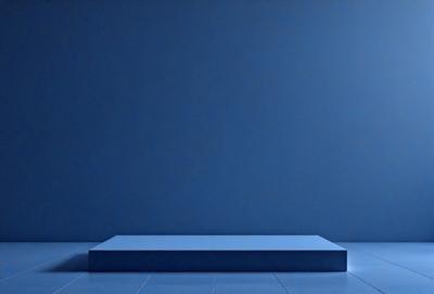 The primary subject of the image is a blue wall. The setting is a room with a blue wall, and the visual style is a photo. The dominant colors are blue, and the overall atmosphere is calm and serene.