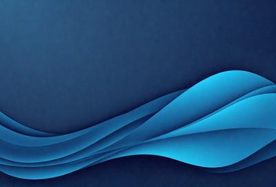 The primary subject of the image is a blue wave, which is the main focus of the scene. The setting is a blue background, which creates a visually appealing contrast with the wave. The visual style of the image is a digital art or illustration, as it is a well-crafted and detailed representation of the wave. The dominant colors in the image are blue and white, giving it a calm and serene atmosphere.