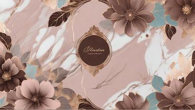 The primary subject of the image is a box of chocolates, which is displayed on a marble surface. The setting is a fancy and elegant environment, with the box of chocolates being the main focus of the scene. The visual style of the image is a combination of photo and digital art, creating a sophisticated and luxurious appearance. The colors and mood of the image are predominantly brown and gold, giving it a warm and inviting atmosphere.