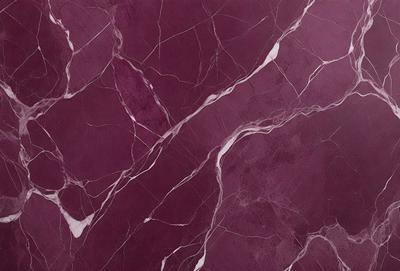 The primary subject of the image is a marbled wall with a purple hue. The setting is a room with a purple marbled wall, which serves as the background. The visual style is a close-up of the marbled wall, showcasing its texture and pattern. The colors and mood of the image are predominantly purple, creating a calm and sophisticated atmosphere.