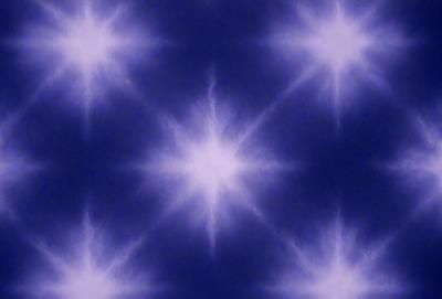 The primary subject of the image is a blue background with a pattern of white stars. The setting is a space-themed design, and the visual style is a digital art or illustration. The dominant colors are blue and white, creating a calm and serene atmosphere.