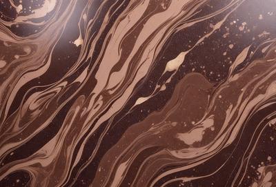 The primary subject of the image is a close-up of a marbled surface, which appears to be a piece of wood or a stone. The setting is a dark room, and the visual style is a close-up of the marbled surface. The colors and mood of the image are dark and moody, with the marbled surface being the main focus.