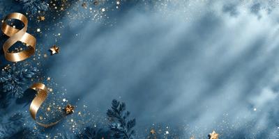 The primary subject of the image is a tree with gold stars surrounding it. The setting is a blue sky, and the visual style appears to be a digital art or illustration. The dominant colors are blue and gold, creating a serene and peaceful atmosphere.