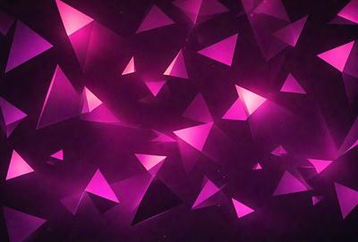 The primary subject of the image is a pattern of triangles, which are pink in color. The setting is a dark background, creating a contrast with the pink triangles. The visual style appears to be a digital art or illustration, as the triangles are arranged in a visually appealing manner. The dominant colors are pink, creating a warm and inviting atmosphere.