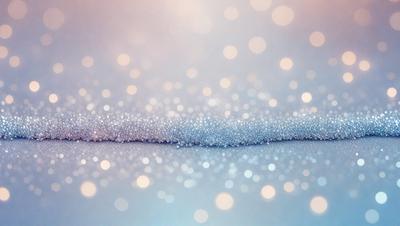 The primary subject of the image is a close-up of a shiny, reflective surface, possibly a glass or a mirror. The setting is a white background, which provides a clean and minimalistic appearance. The visual style is a combination of a photo and digital art, as the image has a slightly blurred and artistic quality. The colors and mood of the image are predominantly blue and white, creating a serene and calming atmosphere.